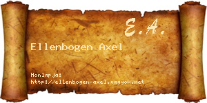 Ellenbogen Axel névjegykártya
